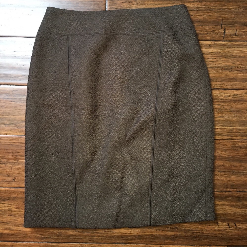 T Tahari Brown Pencil Skirt EUC